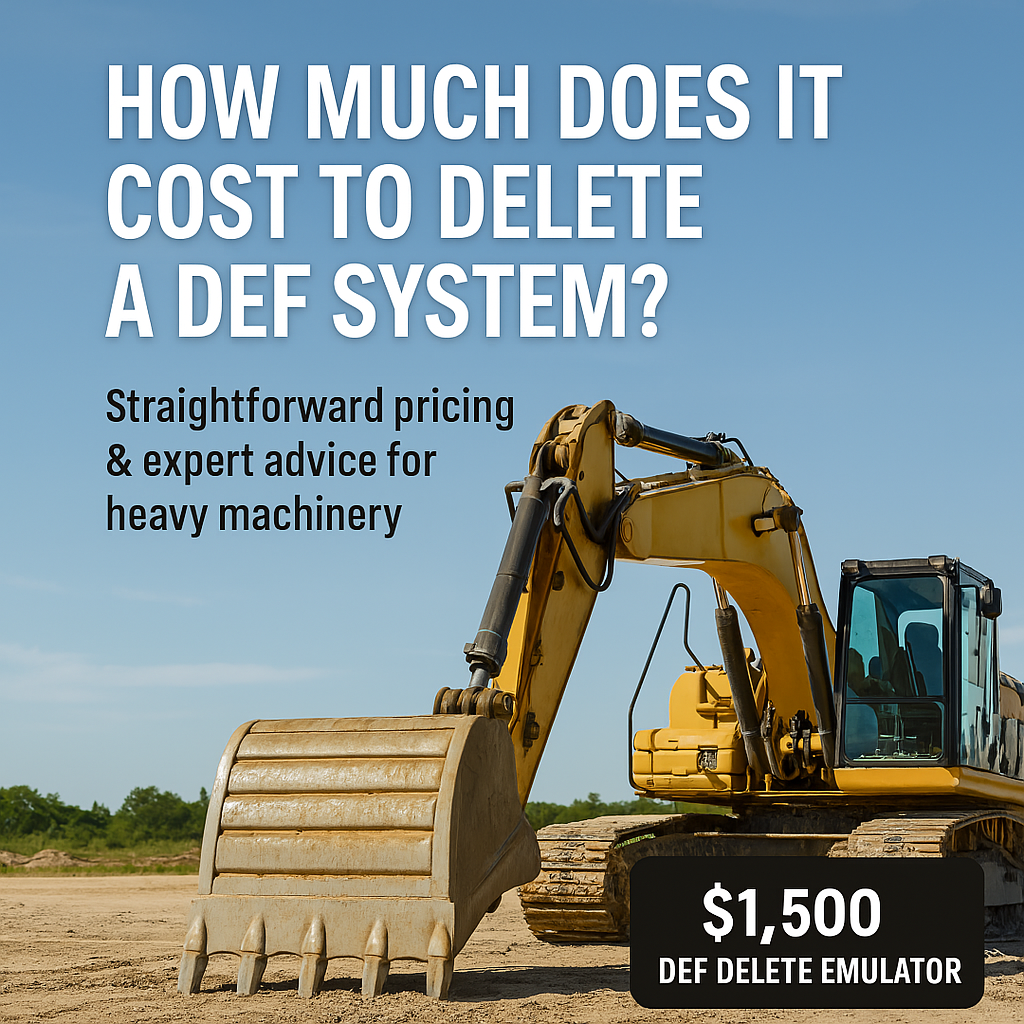 Construction machinery DEF delete cost breakdown - Emulator pricing for heavy equipment