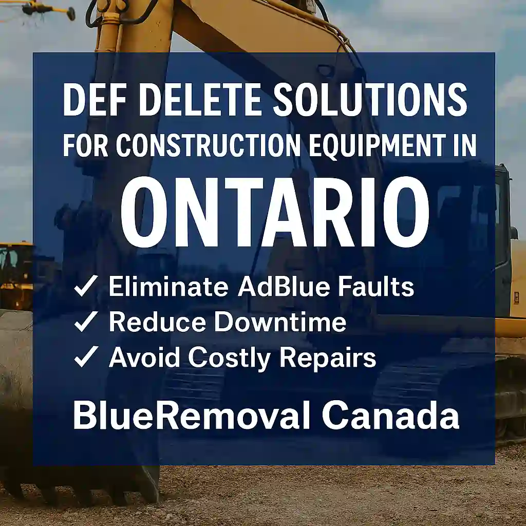 DEF Delete Solutions for Construction Equipment in Ontario – BlueRemoval Canada