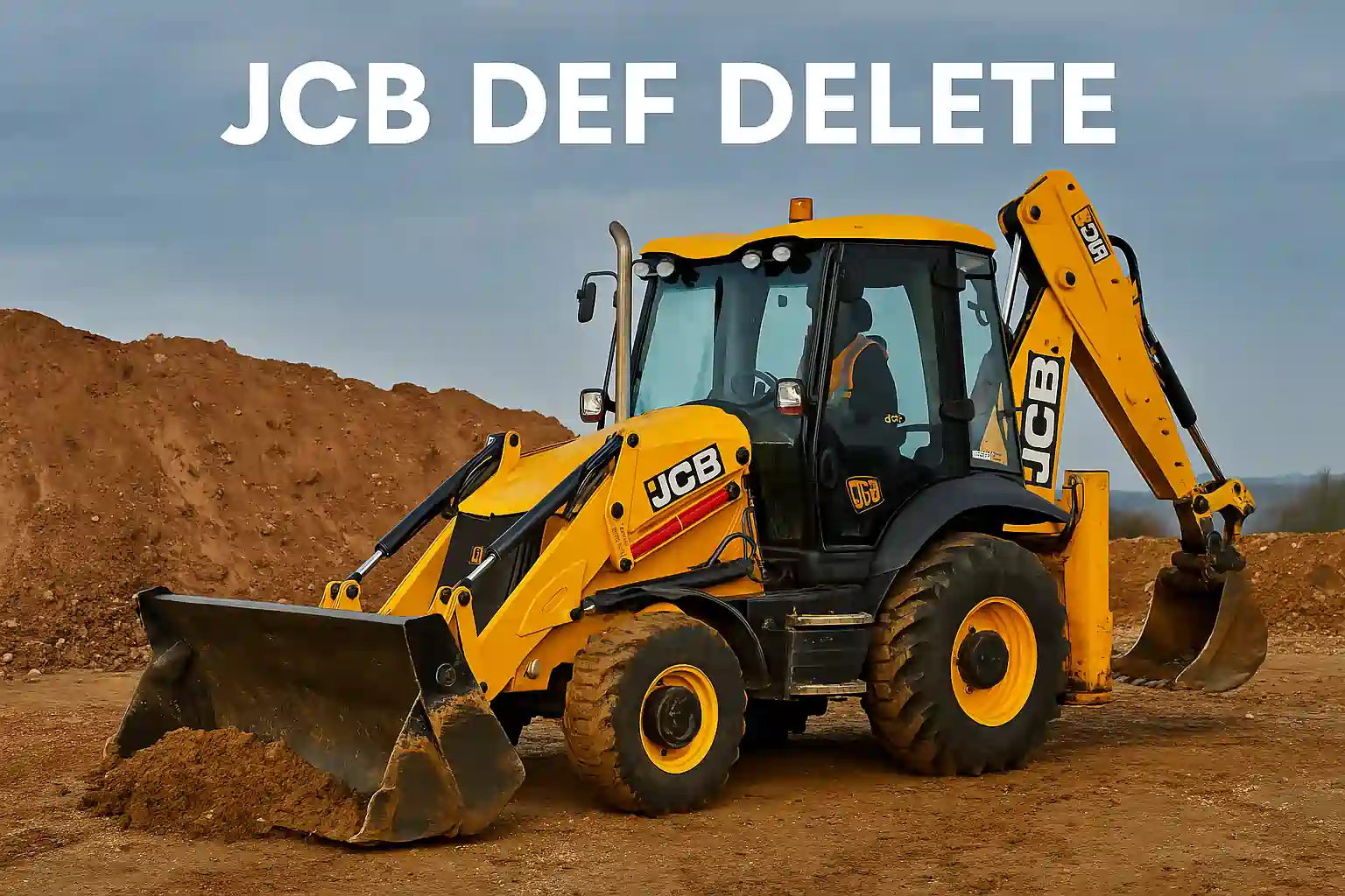 JCB DEF delete emulator installed on 3CX backhoe loader – disables AdBlue faults and clears SCR errors