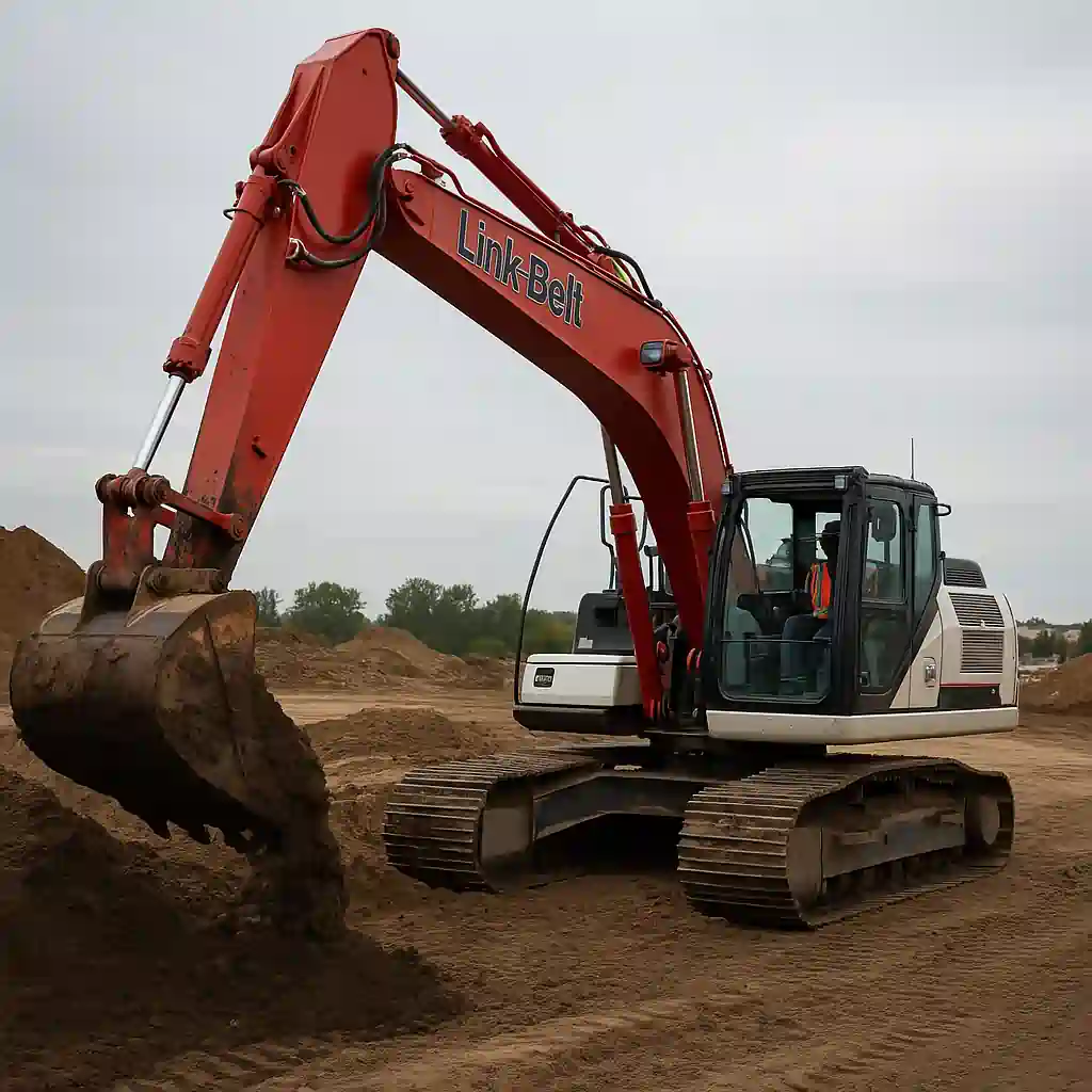 Link-Belt DEF delete emulator installed on excavator – disables SCR system and clears AdBlue errors on Isuzu Tier 4 engine